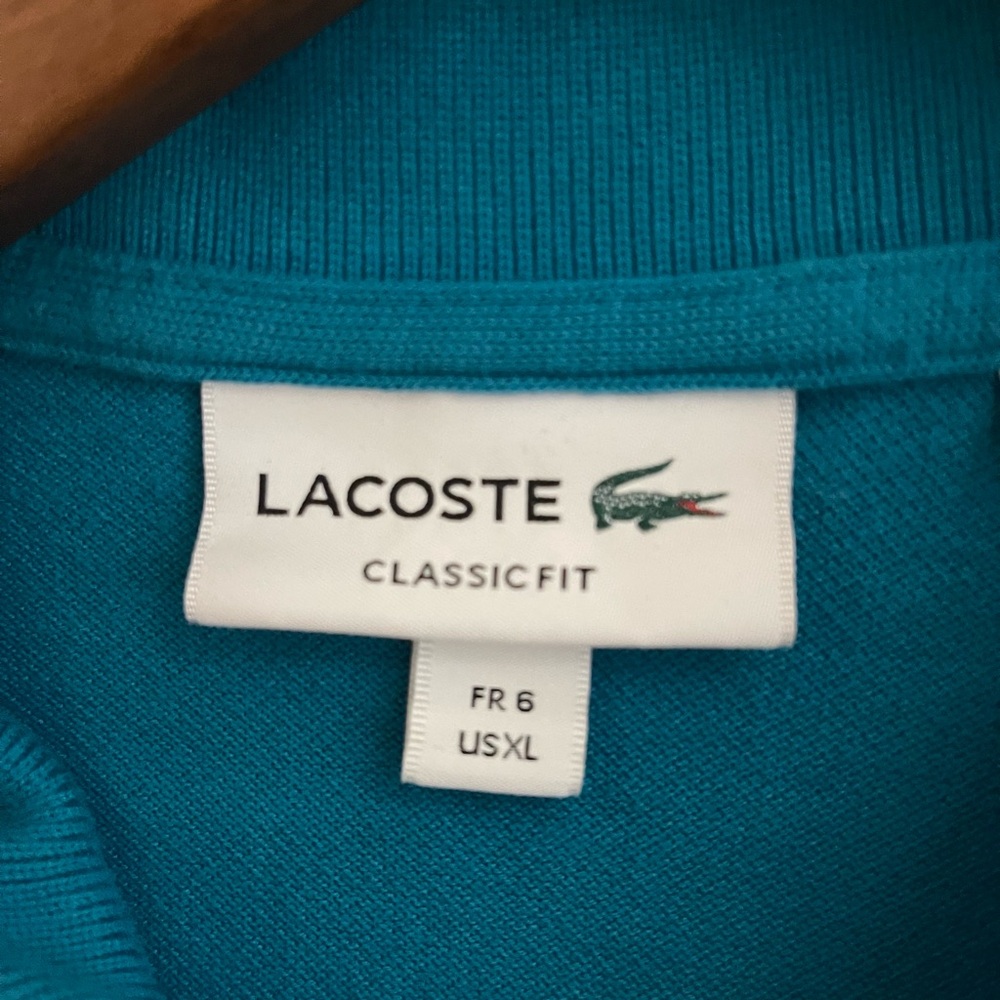 Lacoste Men's Polo Shirt - Turquoise - Picture 3 of 3